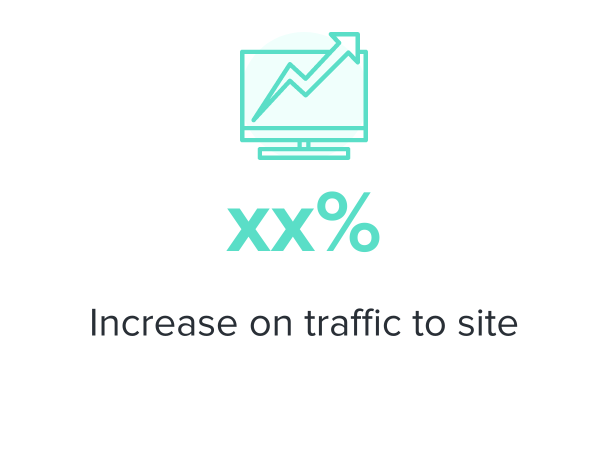 xx% Increase on traffic to site
